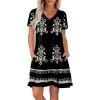 image:imageWIHOLL Boho Summer Dresses for Women Casual Loose T Shirt Dress with Pockets Beach Vacation Outfits S4XL06black Ethnic
