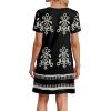 image:imageWIHOLL Boho Summer Dresses for Women Casual Loose T Shirt Dress with Pockets Beach Vacation Outfits S4XL06black Ethnic
