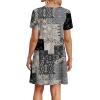 image:imageWIHOLL Boho Summer Dresses for Women Casual Loose T Shirt Dress with Pockets Beach Vacation Outfits S4XL06boho Black