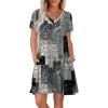 image:imageWIHOLL Boho Summer Dresses for Women Casual Loose T Shirt Dress with Pockets Beach Vacation Outfits S4XL06boho Black