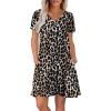 image:imageWIHOLL Boho Summer Dresses for Women Casual Loose T Shirt Dress with Pockets Beach Vacation Outfits S4XL06leopard Print