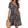 image:imageWIHOLL Boho Summer Dresses for Women Casual Loose T Shirt Dress with Pockets Beach Vacation Outfits S4XL06leopard Print