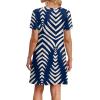 image:imageWIHOLL Boho Summer Dresses for Women Casual Loose T Shirt Dress with Pockets Beach Vacation Outfits S4XL06navy Print