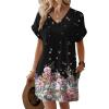 image:imageWIHOLL Dresses for Women 2026 Casual Summer Tshirt Dress Wedding Guest Dresses Fashion Beach Vacation ClothesBlack Ditsy Floral