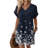 image:imageWIHOLL Dresses for Women 2026 Casual Summer Tshirt Dress Wedding Guest Dresses Fashion Beach Vacation ClothesNavy Floral