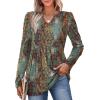 image:imageWIHOLL Plus Size Clothes for Women Blouses Maternity Shirts Fall Winter Fashion Cowgirl Outfits Boho Tunic Tops Ethinic 2XL