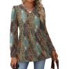 image:imageWIHOLL Plus Size Clothes for Women Blouses Maternity Shirts Fall Winter Fashion Cowgirl Outfits Boho Tunic Tops Ethinic 2XL