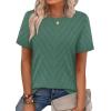 image:imageWIHOLL Short Sleeve Sweater for Women Trendy Summer Tops Crew Neck Business Casual Outfits 2026Grey Green