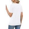 image:imageWIHOLL Short Sleeve Sweater for Women Trendy Summer Tops Crew Neck Business Casual Outfits 2026White