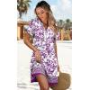 image:imageWIHOLL Summer Dresses for Women Casual V Neck Wedding Guest Dress Hawaiian Midi Dress Fashion Beach Vacation Clothes1violet Garden