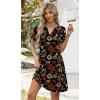 image:imageWIHOLL Summer Dresses for Women Casual V Neck Wedding Guest Dress Hawaiian Midi Dress Fashion Beach Vacation Clothes2maple Leaf