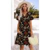 image:imageWIHOLL Summer Dresses for Women Casual V Neck Wedding Guest Dress Hawaiian Midi Dress Fashion Beach Vacation Clothes2maple Leaf