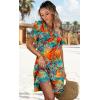 image:imageWIHOLL Summer Dresses for Women Casual V Neck Wedding Guest Dress Hawaiian Midi Dress Fashion Beach Vacation Clothes4coconut Flower