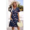 image:imageWIHOLL Summer Dresses for Women Casual V Neck Wedding Guest Dress Hawaiian Midi Dress Fashion Beach Vacation Clothes4night Bloom