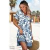 image:imageWIHOLL Summer Dresses for Women Casual V Neck Wedding Guest Dress Hawaiian Midi Dress Fashion Beach Vacation Clothes5mandala Boho Print