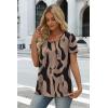 image:imageWIHOLL Women T Shirts Pleated Short Sleeve Tops Business Casual Dressy BlousesPrint 11