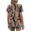 image:imageWIHOLL Women T Shirts Pleated Short Sleeve Tops Business Casual Dressy BlousesPrint 11