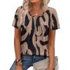 image:imageWIHOLL Women T Shirts Pleated Short Sleeve Tops Business Casual Dressy BlousesPrint 11