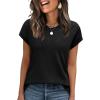 image:imageWIHOLL Womens Summer Tops Short Sleeve Sweater Work Office Business Casual Outfits Fashion Clothing01  Black