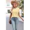image:imageWIHOLL Womens Summer Tops Short Sleeve Sweater Work Office Business Casual Outfits Fashion Clothing09  Yellow