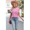 image:imageWIHOLL Womens Summer Tops Short Sleeve Sweater Work Office Business Casual Outfits Fashion Clothing12  Hot Pink