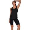 image:imageWIHOLL Workout Tops for Women Summer Athletic Tank Tops Sleeveless Shirts Beach Lightweight Gym ClothesBlack