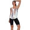 image:imageWIHOLL Workout Tops for Women Summer Athletic Tank Tops Sleeveless Shirts Beach Lightweight Gym ClothesEarthy Stripes