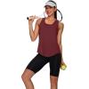 image:imageWIHOLL Workout Tops for Women Summer Athletic Tank Tops Sleeveless Shirts Beach Lightweight Gym ClothesWine Red