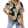 Black Beige Tropical Leaves