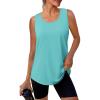 image:imageWIHOLL Workout Tops for Women Summer Athletic Tank Tops Sleeveless Shirts Beach Lightweight Gym ClothesTurquoise