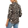 image:imageWIHOLL 34 Length Sleeve Womens Tops Dressy V Neck Collared Shirts Business Casual Work Blouses Summer Vacation Outfits 2026Leopard