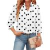 image:imageWIHOLL 34 Length Sleeve Womens Tops Dressy V Neck Collared Shirts Business Casual Work Blouses Summer Vacation Outfits 2026Polka Dots