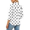 image:imageWIHOLL 34 Length Sleeve Womens Tops Dressy V Neck Collared Shirts Business Casual Work Blouses Summer Vacation Outfits 2026Polka Dots