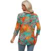 image:imageWIHOLL 34 Length Sleeve Womens Tops Lace V Neck Tunic Tops Loose Fit Dressy Casual Shirts BlousesPrint 3