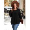 image:imageWIHOLL Long Sleeve Shirts for Women 2026 Fall Sweaters Lightweight Casual Tunic Tops Loose Fit Winter Clothing S2XL1black