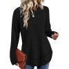 image:imageWIHOLL Long Sleeve Shirts for Women 2026 Fall Sweaters Lightweight Casual Tunic Tops Loose Fit Winter Clothing S2XL1black