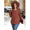 image:imageWIHOLL Long Sleeve Shirts for Women 2026 Fall Sweaters Lightweight Casual Tunic Tops Loose Fit Winter Clothing S2XL1caramel