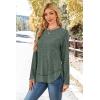 image:imageWIHOLL Long Sleeve Shirts for Women 2026 Fall Sweaters Lightweight Casual Tunic Tops Loose Fit Winter Clothing S2XL1green
