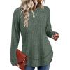 image:imageWIHOLL Long Sleeve Shirts for Women 2026 Fall Sweaters Lightweight Casual Tunic Tops Loose Fit Winter Clothing S2XL1green