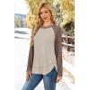 image:imageWIHOLL Long Sleeve Shirts for Women 2026 Fall Sweaters Lightweight Casual Tunic Tops Loose Fit Winter Clothing S2XL1paneled Brown Apricot