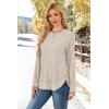 image:imageWIHOLL Long Sleeve Shirts for Women 2026 Fall Sweaters Lightweight Casual Tunic Tops Loose Fit Winter Clothing S2XL2apricot