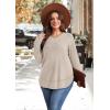 image:imageWIHOLL Long Sleeve Shirts for Women 2026 Fall Sweaters Lightweight Casual Tunic Tops Loose Fit Winter Clothing S2XL2apricot