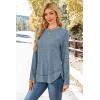 image:imageWIHOLL Long Sleeve Shirts for Women 2026 Fall Sweaters Lightweight Casual Tunic Tops Loose Fit Winter Clothing S2XL2blue