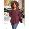 image:imageWIHOLL Long Sleeve Shirts for Women 2026 Fall Sweaters Lightweight Casual Tunic Tops Loose Fit Winter Clothing S2XL2fuchsia