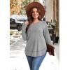 image:imageWIHOLL Long Sleeve Shirts for Women 2026 Fall Sweaters Lightweight Casual Tunic Tops Loose Fit Winter Clothing S2XL2grey