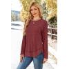 image:imageWIHOLL Long Sleeve Shirts for Women 2026 Fall Sweaters Lightweight Casual Tunic Tops Loose Fit Winter Clothing S2XL2red