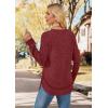 image:imageWIHOLL Long Sleeve Shirts for Women 2026 Fall Sweaters Lightweight Casual Tunic Tops Loose Fit Winter Clothing S2XL2red