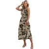 image:imageWIHOLL Summer Striped Dress Maxi Long Casual Dresses for Women 2026 Loose V Neck Button Up Swing T Shirt Casual Dress Sundresses S