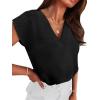 image:imageWIHOLL Summer Tops for Women Dressy Casual Short Sleeve Shirts Business Casual T Shirts Beach Vacation ClothesBlack