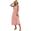 image:imageWIHOLL Vacation Dresses for Women 2026 Summer Flowy Maxi Cute Boho Midi Tshirt Dress Beach Essentials Pink Polka Dot L